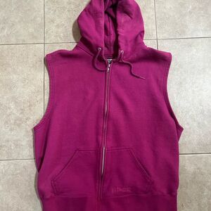 Vintage Levis Sleeveless Hoodie Jacket Made In USA Retro Workout Boxing 90s
